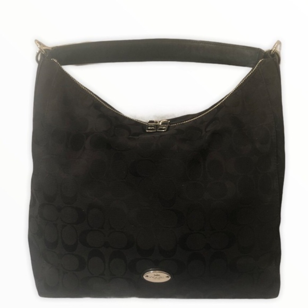Coach black signature c hobo bag